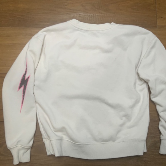 Z Supply Crewneck Sweatshirt with Smiley Face and Lightning Bolt - Picture 3 of 7